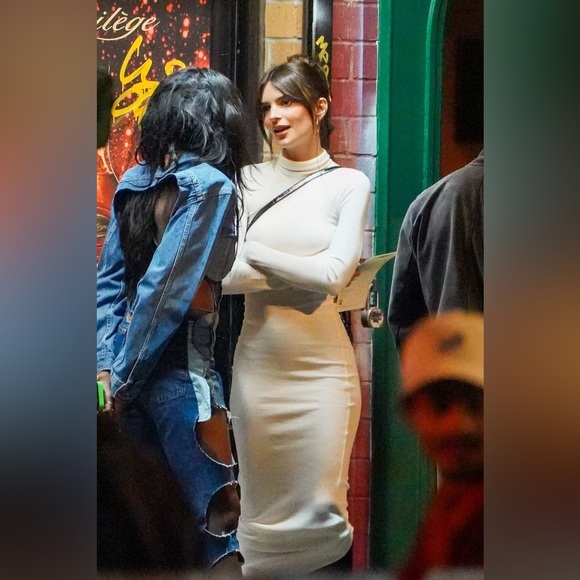 Eterne: LONG SLEEVE TURTLENECK DRESS MAXI CREAM - Picture 2 of 11